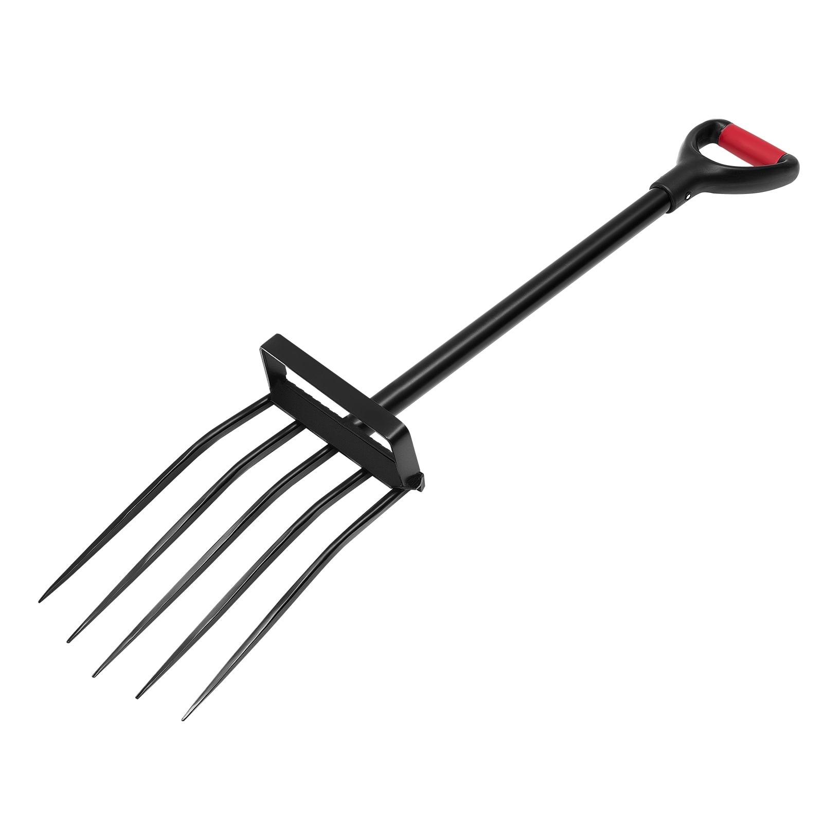 5 Tines Garden Fork Tool Metal Handle 41 In Spading Pitchfork Y Grip Heavy Duty_voghion.com